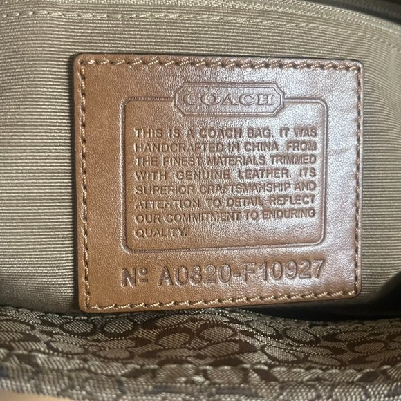 Coach Soho Camel Monogram Canvas Leather Shoulder Bag - Picture 3 of 11